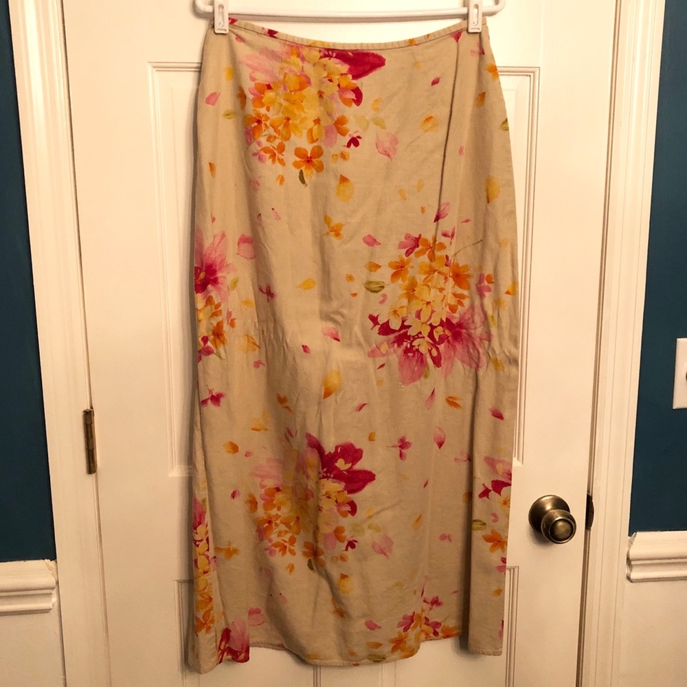Liz Claiborne floral maxi skirt size 10